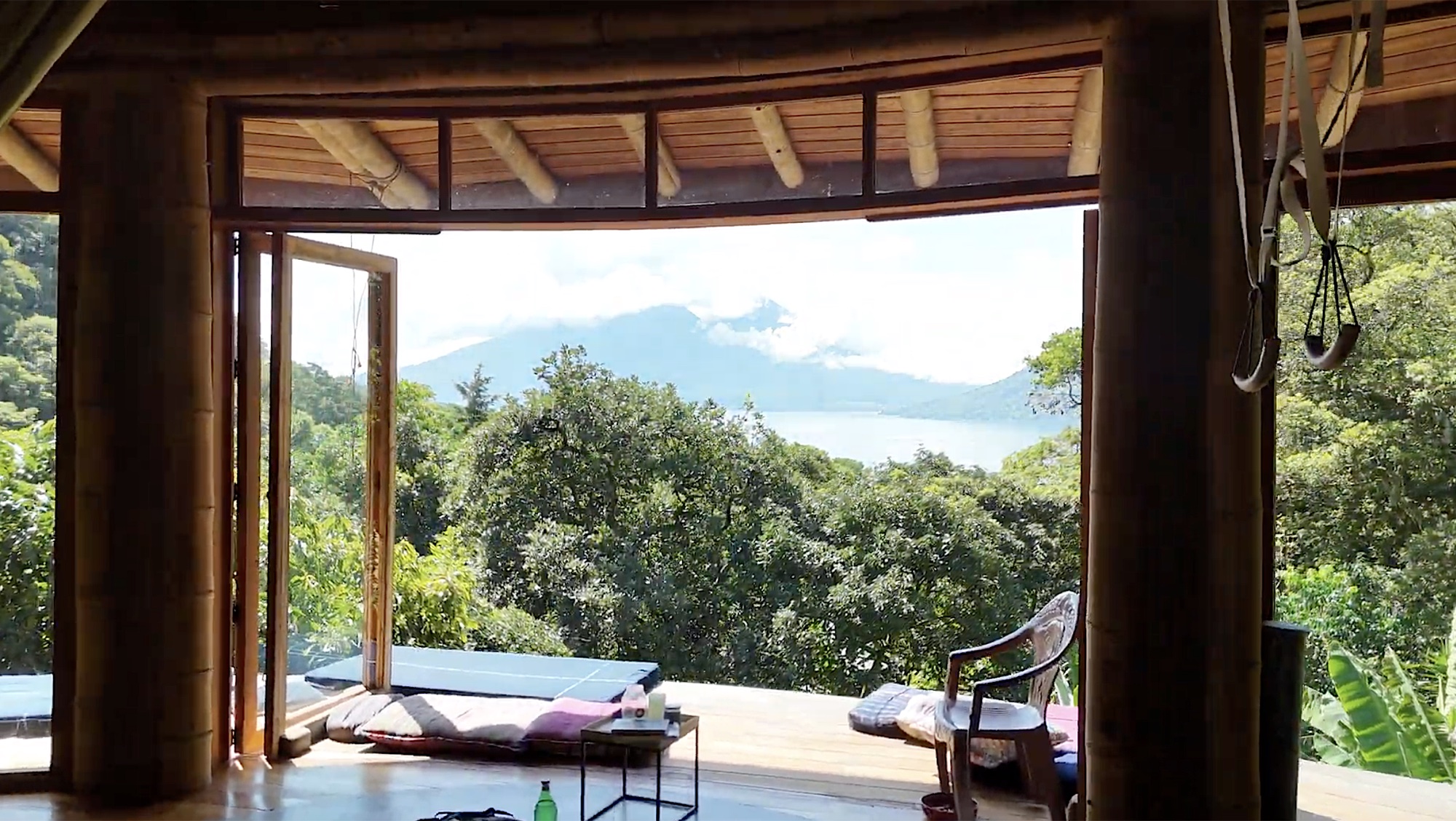 Meditation deck overlooking Lake Atitlán